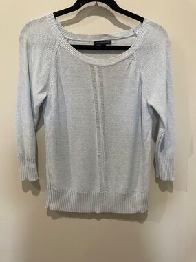 American Eagle Outfitters Light Blue Scoop Neck Knit Sweater